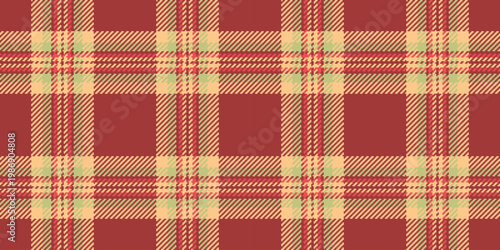 Worldwide seamless textile plaid, decor vector texture background. Geometric tartan pattern check fabric in red and orange colors.