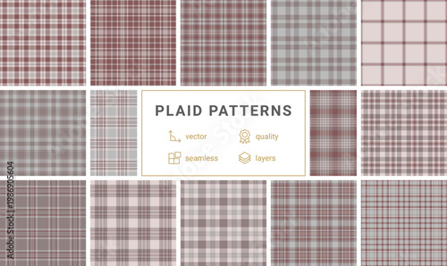 Plaid pack perfect for table settings and runners. Seamless repeats elevate traditional holiday meals.