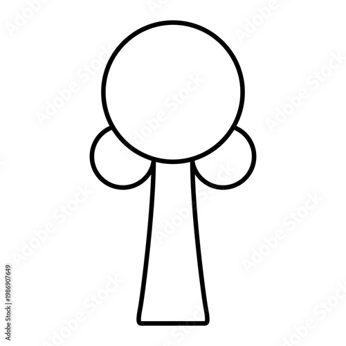 icon of tree in line style designed for landscape apps eco branding and nature content