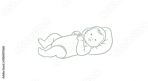 A baby lies on their back sleeping peacefully indoors.