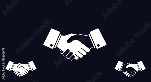 Handshake business partnership agreement concept.