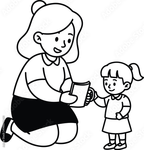 Mother and daughter sharing a heartwarming moment together