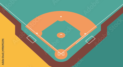 Baseball field layout illustration.