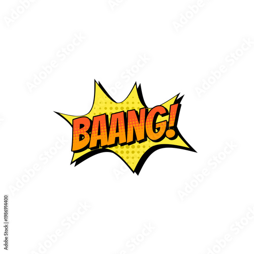 Comic Book BAANG! Explosion Speech Bubble Sound Effect