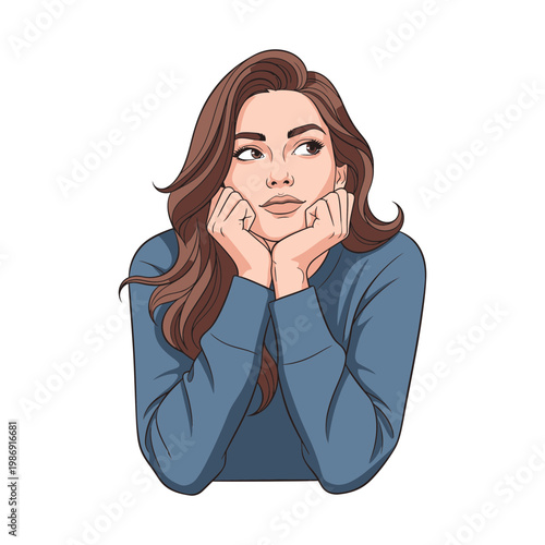 Woman with Hands on Cheeks Looking Surprised.