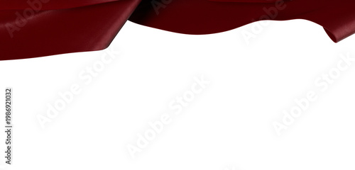Abstract image of a burgundy fabric. It is waving gracefully with smooth texture. Good for designers to create backgroun