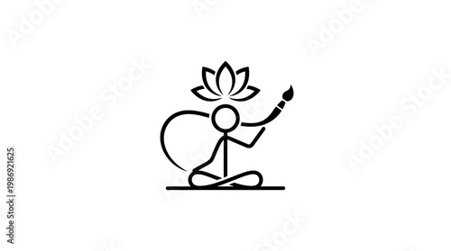 Zen Meditation Artist Logo