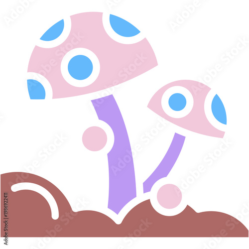 Adaptogens colorfull color illustration