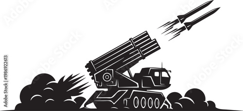 Military missile launcher, rocket launch vehicle, armored truck, defense system