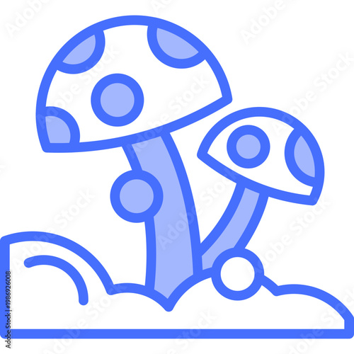 Adaptogens blue color illustration