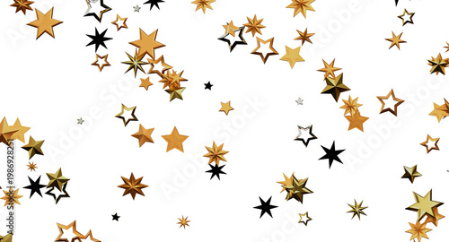 Sparkling golden stars conf...
