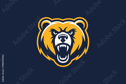 Bear Mascot Logo, Bear Logo, Mascot Logo, Animal Mascot, Sports Mascot, Esports Logo, Gaming Mascot, Team Logo, Fierce Bear, Angry Bear, Roaring Bear, Wild Animal Logo, Predator Mascot, Strength