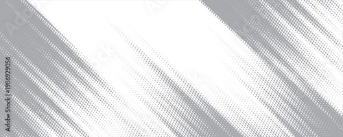 Halftone dots gradient grunge texture background grey and white color pattern. Dot pop art comic sport style vector illustration.