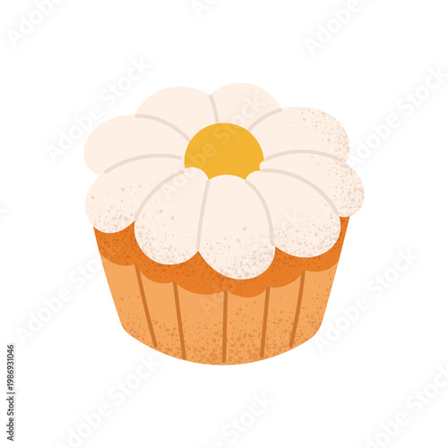 Cupcake with whipped cream