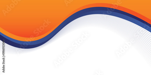 abstract blue orange corporate background with 3d concept. abstract white background with blue  and orange wave background banner with formal concept for banner advertisement announcement certificate