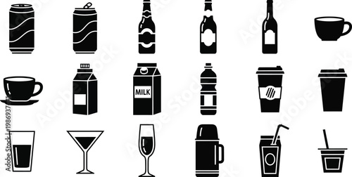 Black and white beverage drink milk