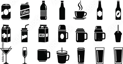 Black and white beverage on white background drink coffee 1