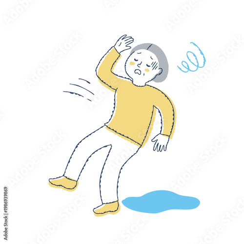  めまいや立ちくらみでふらつくシニア女性