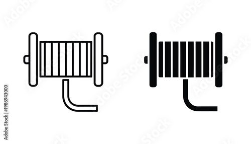 Hose Reel Spool Plumbing Equipment Icon