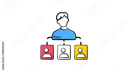 Take your hands on this carefully designed doodle animated icon of mentorship