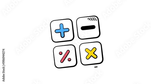 Get this creatively crafted amazing doodle animated icon of calculator