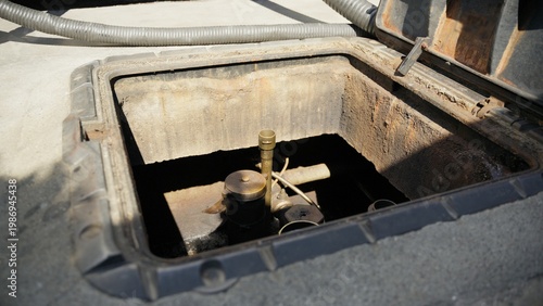 Manhole cover for the fuel tank of a European gas station