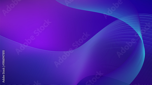 Abstract purple gradient background with smooth flowing wave and modern soft light texture