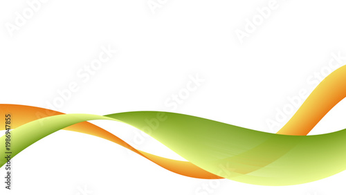 Abstract white background with colorful smooth wave lines and clean minimal light composition