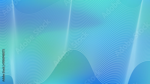 Blue abstract gradient background with flowing lines and smooth futuristic light texture