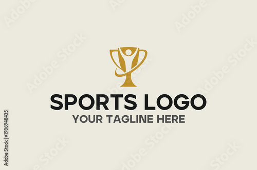 Sports Trophy Logo, Trophy Logo, Championship Logo, Winner Logo, Victory Logo, Award Logo, Champion Badge, Achievement Icon, First Place, Gold Trophy, Cup Logo, Medal Icon, Success Symbol