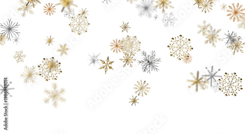 Decorative golden and silve...