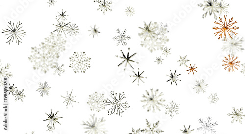 Abstract snowflakes illustr...