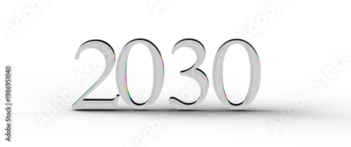 3D render of the year 2030,...
