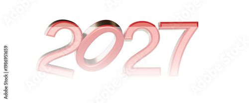 2027 text design on white b...