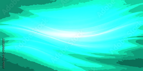 A captivating abstract visual featuring fluid teal and emerald hues. Dynamic shapes and gradients create a sense of depth and energy.