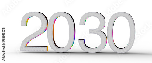 2030 typography with a colo...
