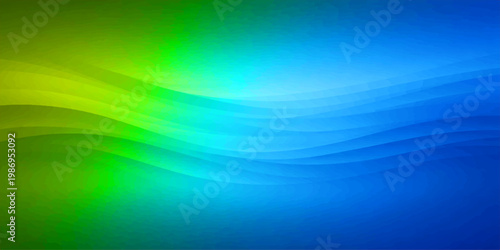 An abstract gradient backdrop that flows from vibrant green to serene blue, capturing a sense of fluidity and depth.