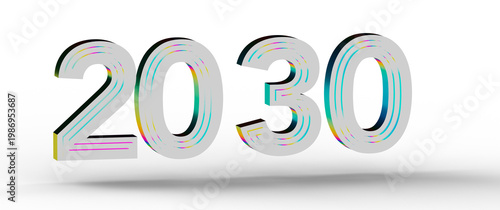 3D render of the year 2030,...