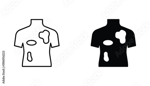 Body Outline Spots Medical Health Icon Vector