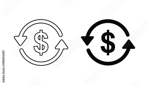 Dollar Exchange Arrows Financial Loop