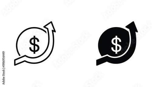 dollar growth arrow financial increase chart success