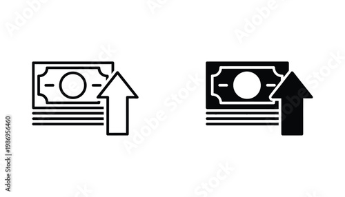 Money Growth Icon Financial Increase Concept
