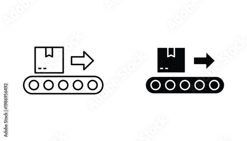 Conveyor Belt Package Delivery Logistics Process Manufacturing