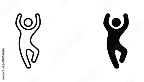 Dancing Figure Icon Celebration Joy Expressive Motion Business Marketing