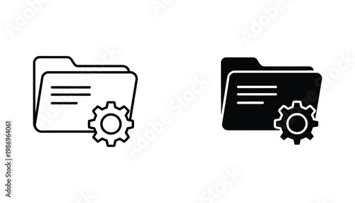 Folder Settings Gear Icon Data Management System Administration