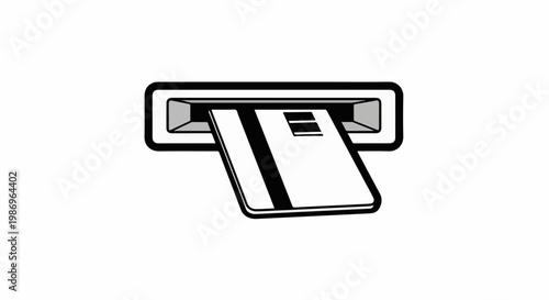 Plastic card inserted into a slot