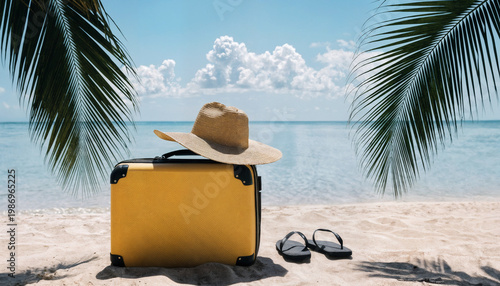 A relaxing atmosphere. The concept of a beach vacation