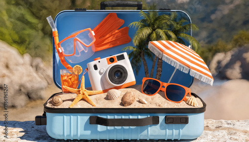 summer vacation in the beach