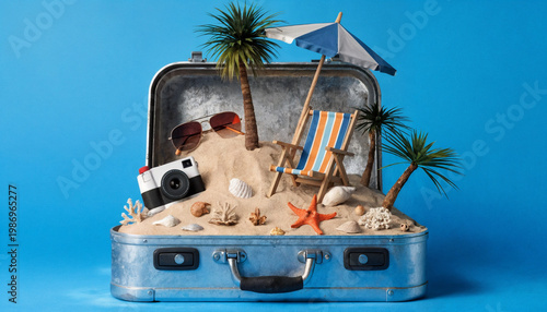 The concept of a summer beach vacation