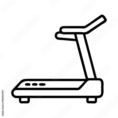 Modern treadmill for fitness and exercise at home or gym icon